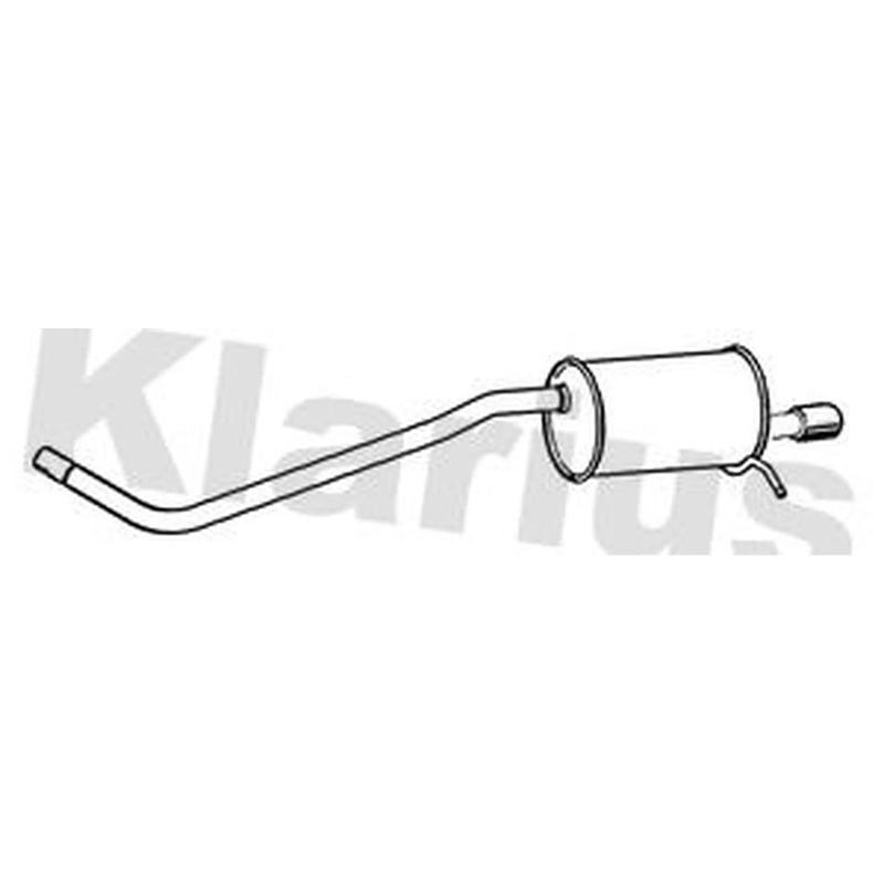 Klarius Box With Tail Pipe Rear fits Dacia Sandero II 2012 on