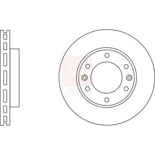 Apec 2 x Vented Brake Discs fits Kia Sedona 2006-2015 2.2 2.7 2.9