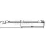Borg & Beck Brake Hydraulic Hose Line Front Right BBH8459