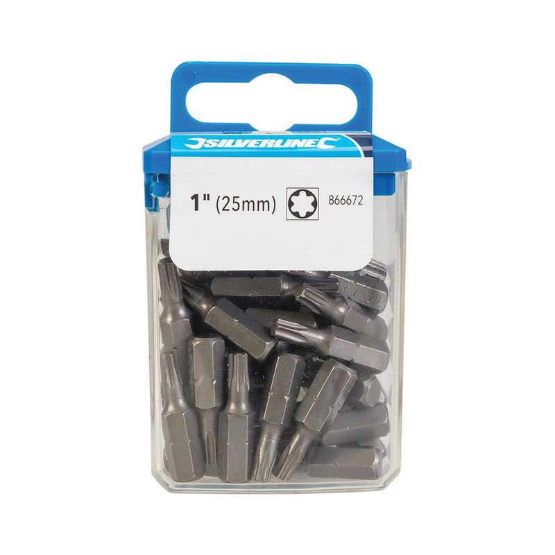 Silverline T20 Cr-V 6150 Screwdriver Bits 30pk T20 Silverline - Dynamic Drive
