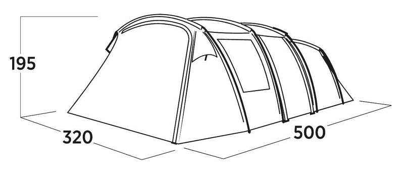 Easy Camp Hamra 5 Pole Tent Blue 5 Person Easy Camp - Dynamic Drive