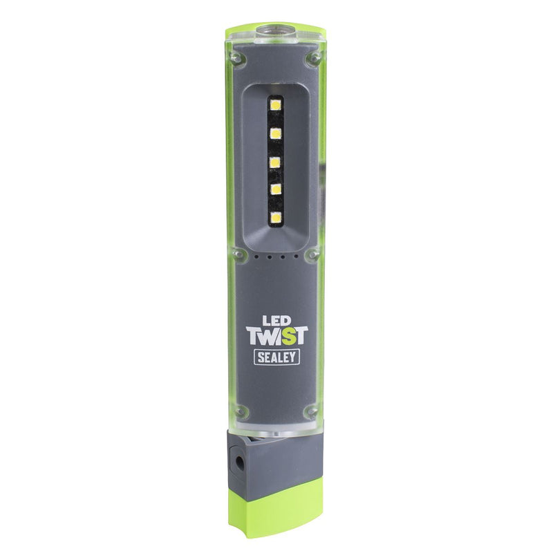 Sealey LED Twist Rechargeable Inspection Light 1W & 1W SMD LED201G Sealey - Dynamic Drive