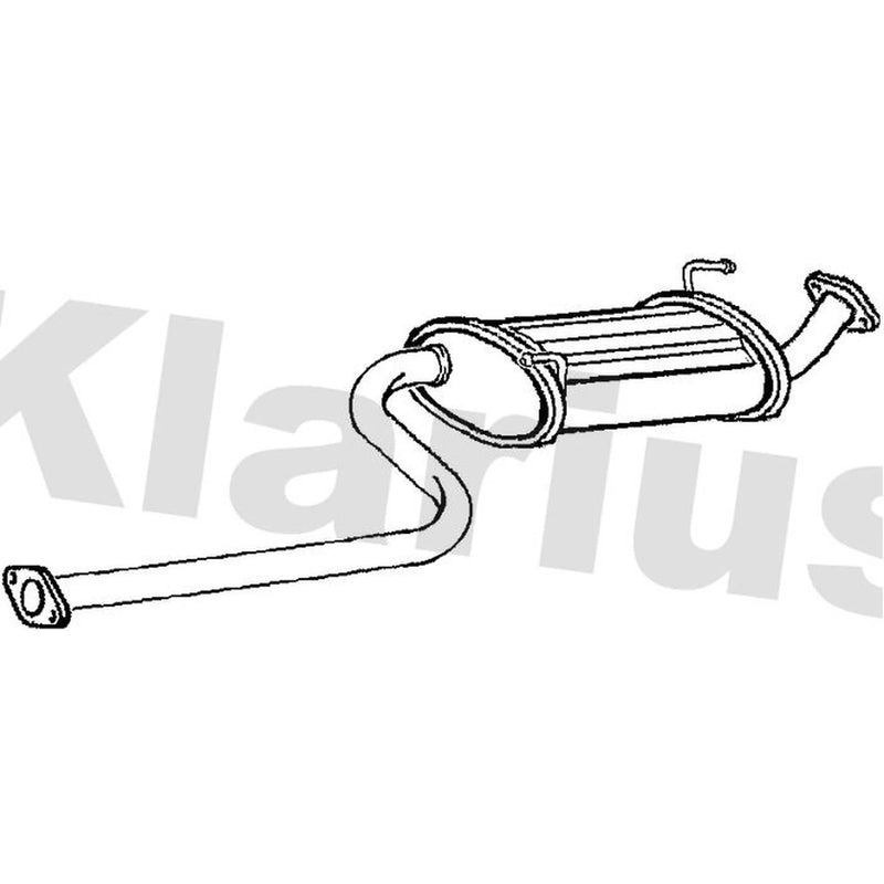 Klarius Box With Centre Pipe Centre fits Hyundai Amica / Atoz 1998-2008 1.0 1.1