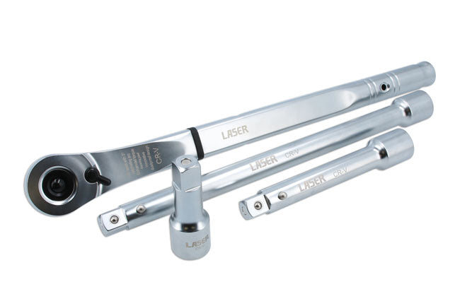 Laser Ratchet Handle 120 Teeth 3/4"D - Extra Long Leverage Laser - Town Tools