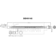Borg & Beck Brake Hydraulic Hose Line Rear Right BBH9148
