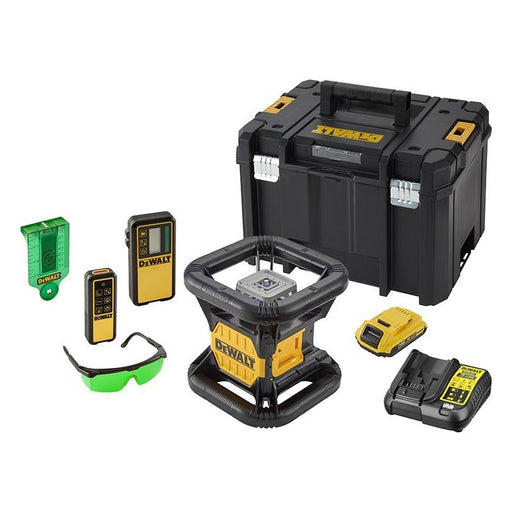 Dewalt Power Tools DCE079D1G Green Rotary Laser Kit 18V 1 x 2.0Ah Li-ion DeWALT Power Tools - Dynamic Drive