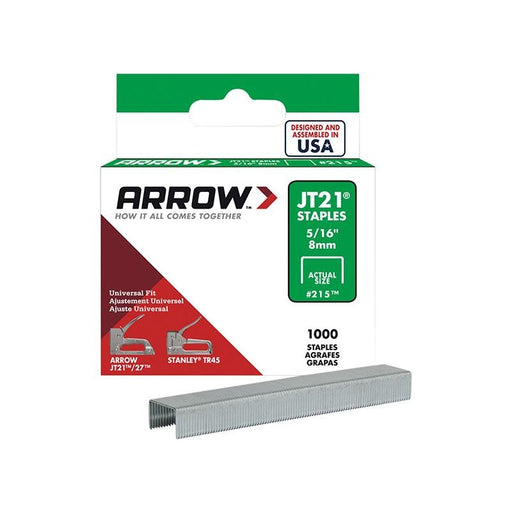 Arrow JT21 T27 Staples 8mm ( 5/16in) (Box 5000) Arrow - Dynamic Drive