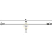 NAPA Brake Hydraulic Hose Line Rear fits Citroën C8 2002 on 3.0