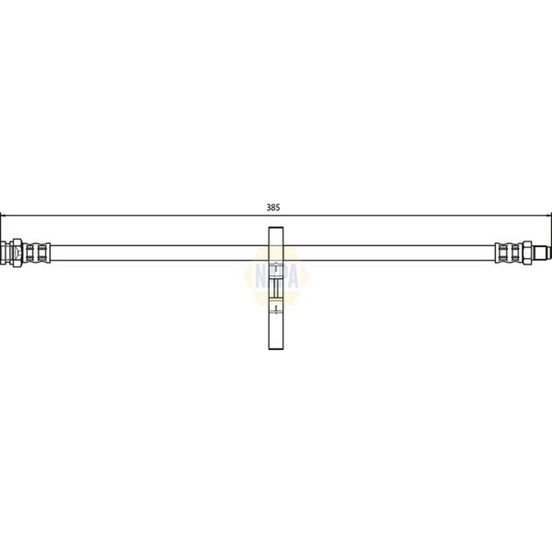 NAPA Brake Hydraulic Hose Line Rear fits Citroën C8 2002 on 3.0