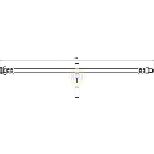 NAPA Brake Hydraulic Hose Line Rear fits Citroën C8 2002 on 3.0