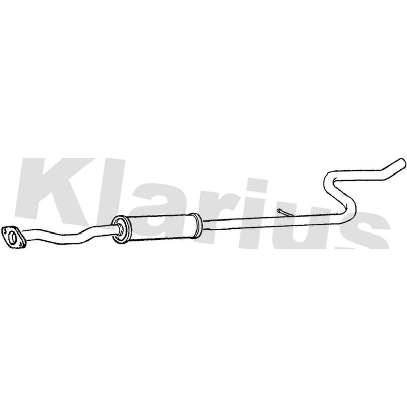 Klarius Box With Centre Pipe Centre fits Peugeot 207 2006-2013 1.6