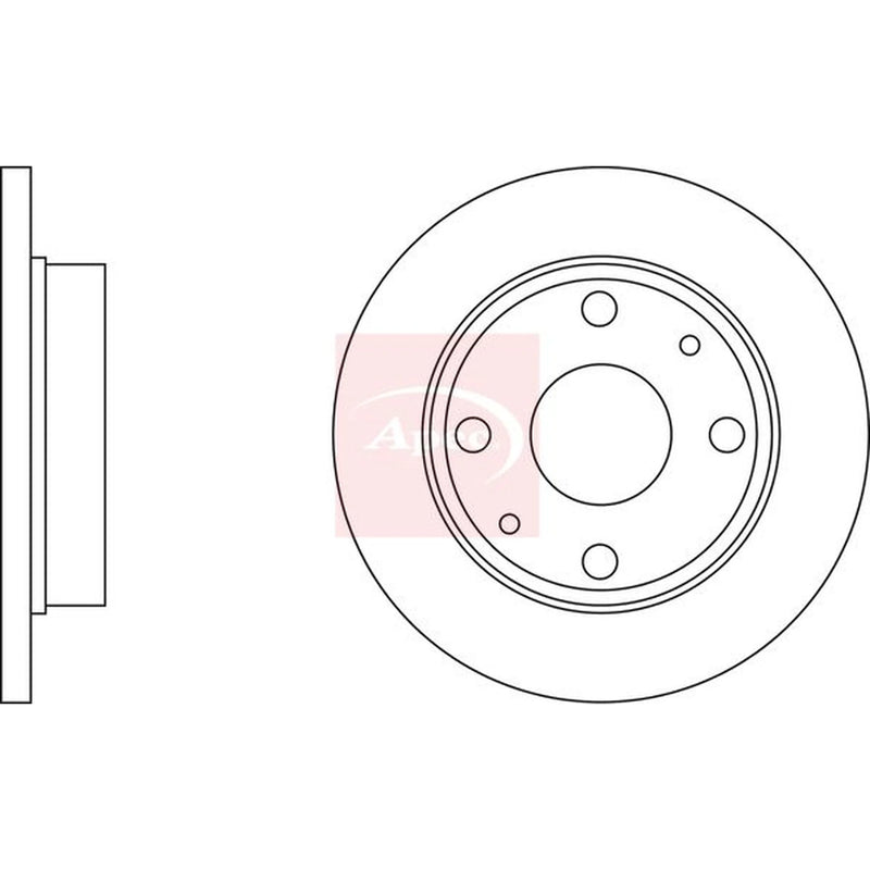 Apec 2 x Solid Front Brake Discs DSK2047-x2