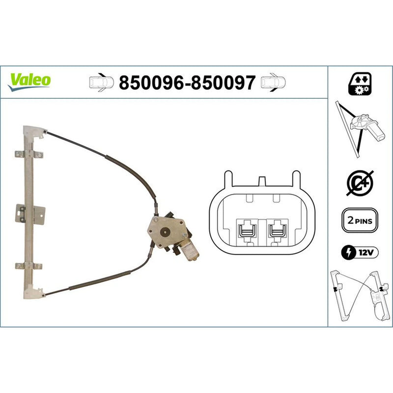Valeo Electric Window Regulator Lifter Left Front 850096