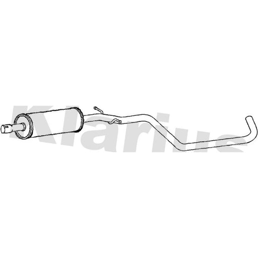 Klarius Box With Centre Pipe Centre fits Audi A3 2003-2013 1.6