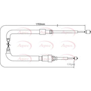 Apec Handbrake Cable Right Rear CAB1546