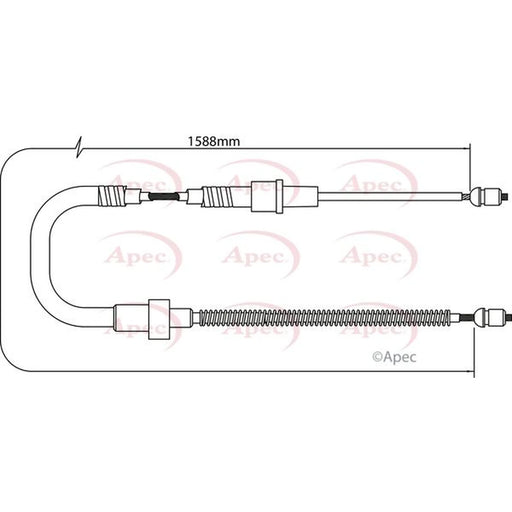 Apec Handbrake Cable Right Rear CAB1404