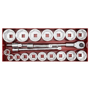 Sealey Premier Premier Socket Set 1"Sq Drive 22pc AK261 Sealey Premier - Dynamic Drive