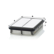 MANN-FILTER Engine Air Filter fits Hyundai Santa Fé I 2000-2006 2.0 2.4 2.7