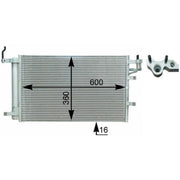 Mahle Air Conditioning Condenser fits Kia Cerato I 2004-2009 1.5 1.6 2.0
