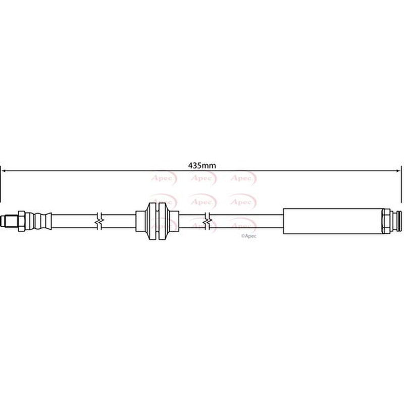 Apec Brake Hydraulic Hose Line Front fits Fiat 500X 2014-2020