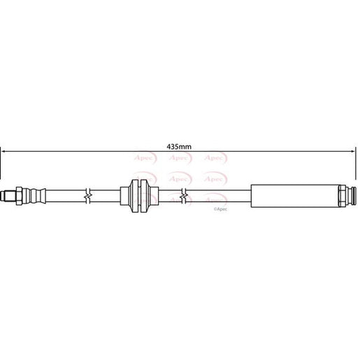 Apec Brake Hydraulic Hose Line Front fits Fiat 500X 2014-2020