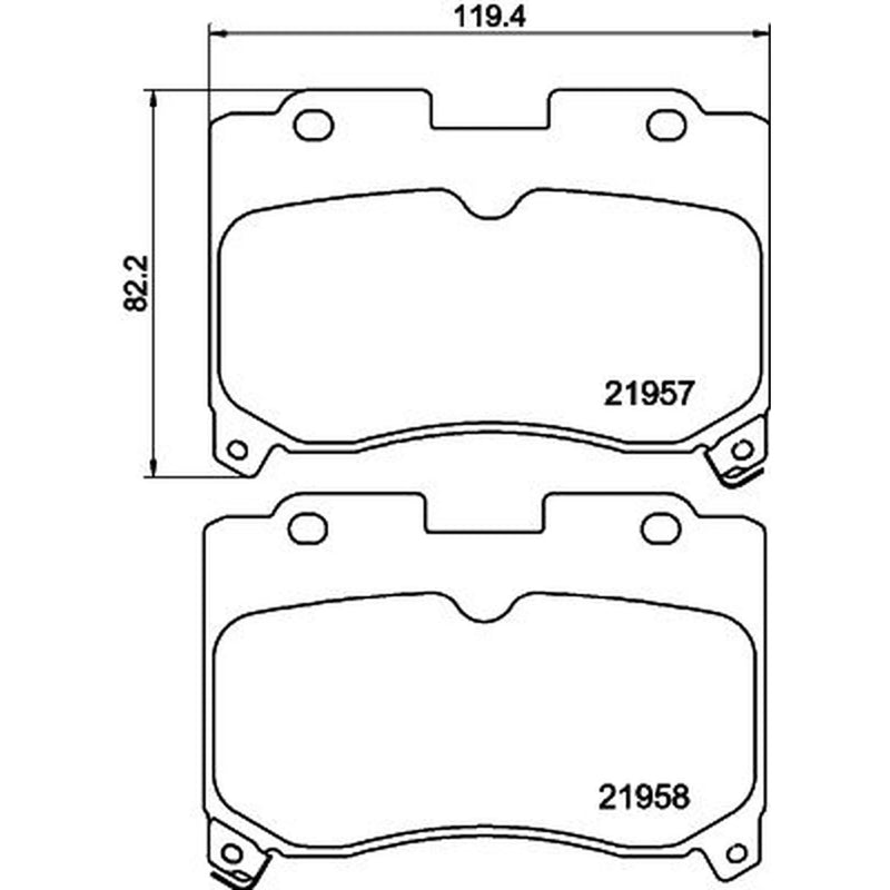 Mintex Front Brake Pad Set fits Toyota Celica 1994-1999 2.0