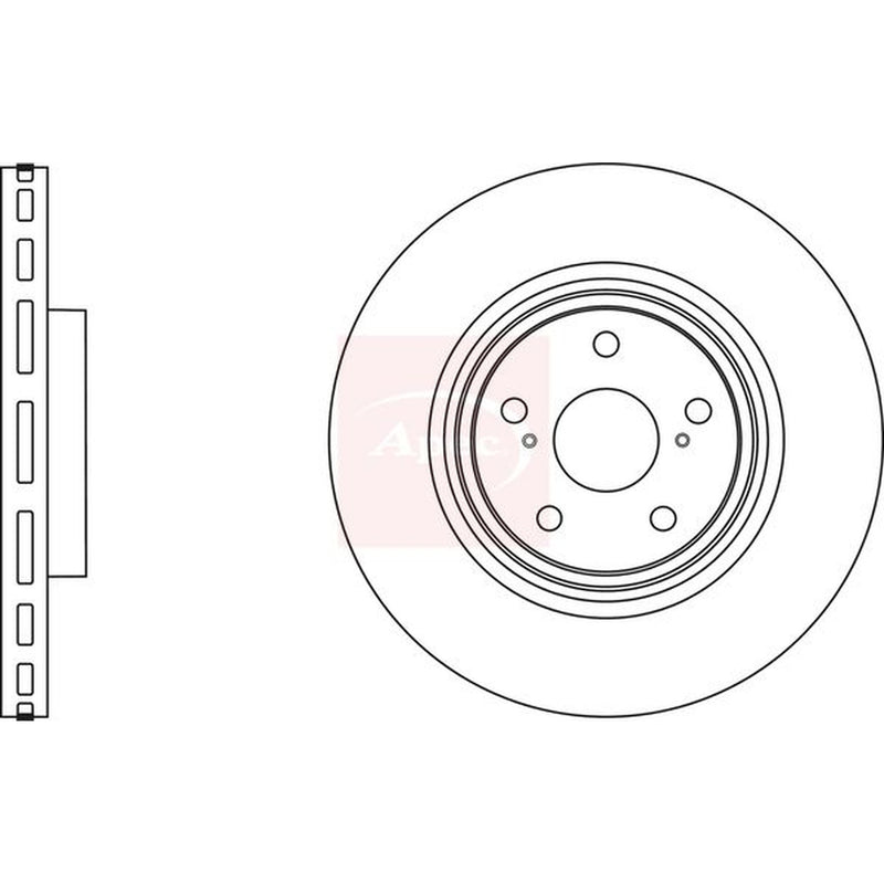 Apec 2 x Vented Brake Discs fits Lexus Rx 2009-2015