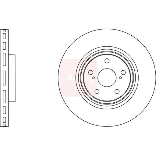 Apec 2 x Vented Brake Discs fits Lexus Rx 2009-2015