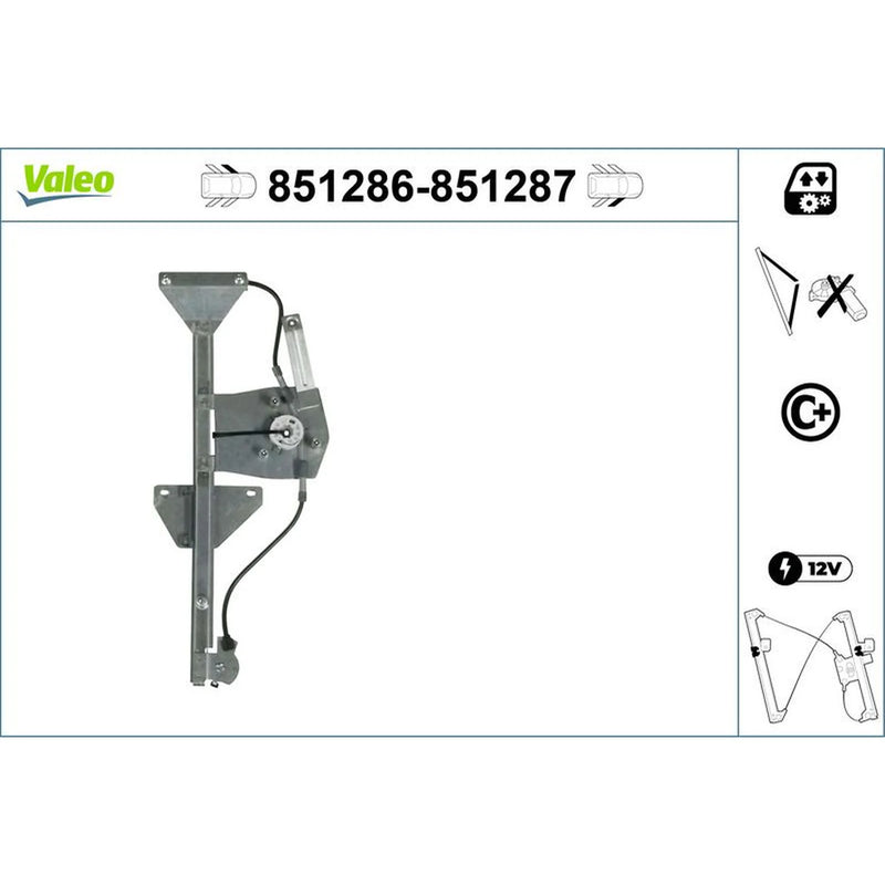 Valeo Electric Window Regulator Lifter Right Front 851287