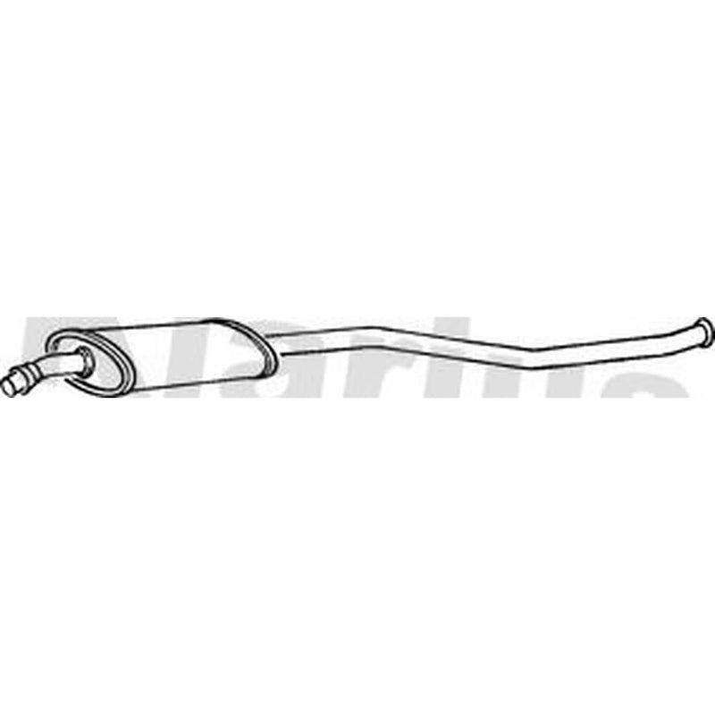 Klarius Box With Centre Pipe Centre fits Citroën Xsara 1997-2005 1.9 2.0