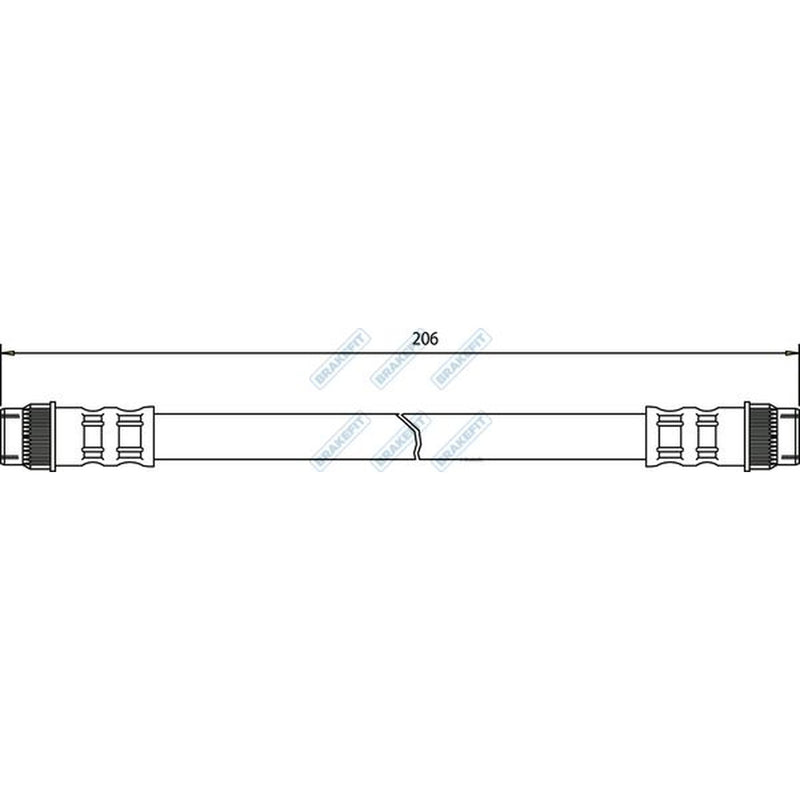 Apec Brake Hydraulic Hose Line Rear fits Renault Avantime 2001-2003 2.0 3.0