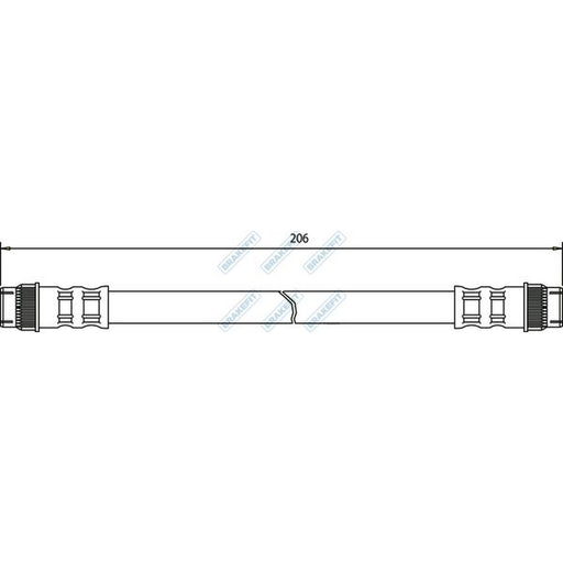 Apec Brake Hydraulic Hose Line Rear fits Renault Avantime 2001-2003 2.0 3.0