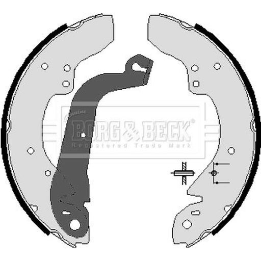 Borg & Beck Brake Shoe Set Axle Kit BBS6037