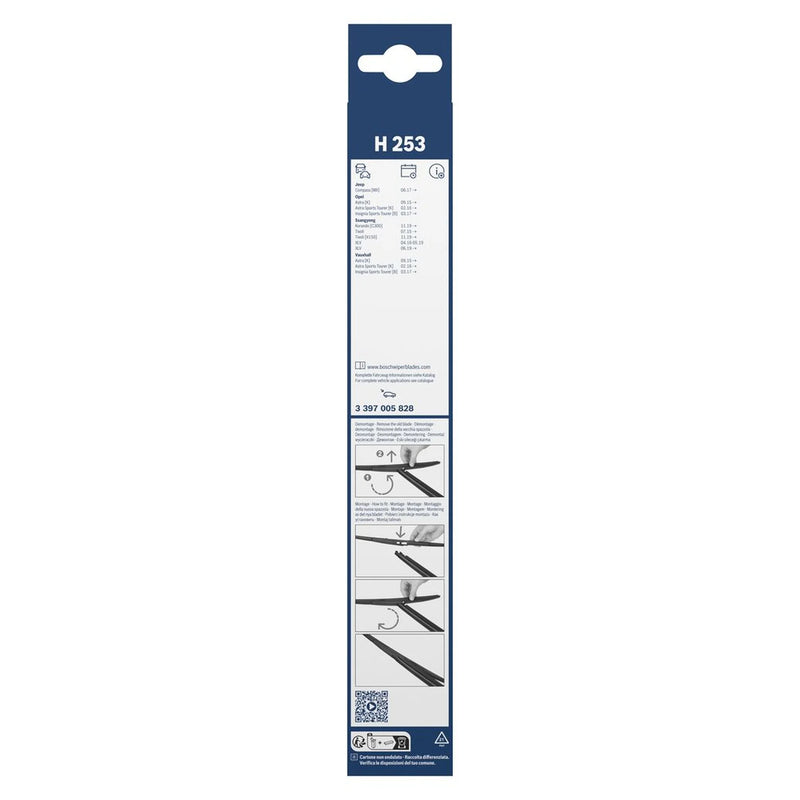 Bosch Conventional Wiper Blade 250mm — H253 fits Kg Mobility Korando 2023 on 1.5