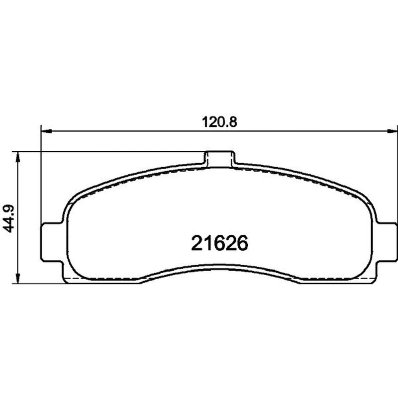 DON Front Brake Pad Set fits Nissan Micra II 1992-2003 1.0 1.3 1.4