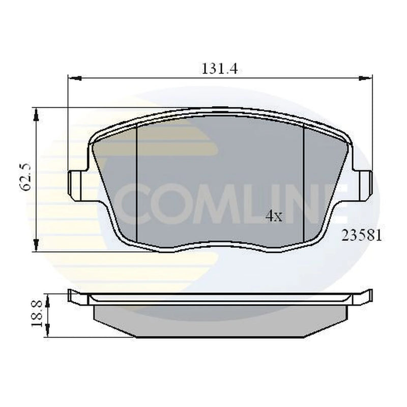 Comline Front & Rear Brake Discs & Pads fits Seat Ibiza 2002-2009 2.0