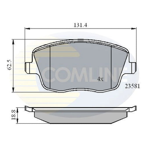Comline Front Brake Internally Vented Discs & Pads fits Seat Ibiza 2002-2009 2.0