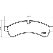 Mintex Rear Brake Pad Set fits Iveco Daily IV 2006-2011