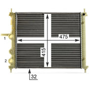 Mahle Engine Radiator fits Fiat Multipla 1999-2010 1.6