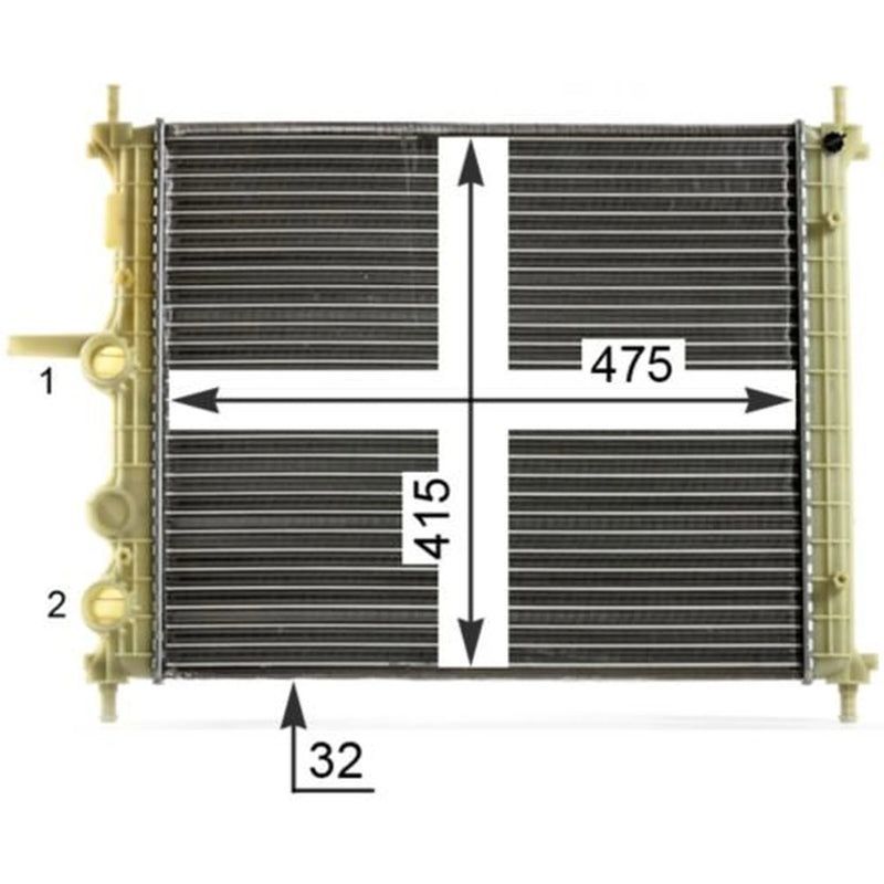 Mahle Engine Radiator fits Fiat Multipla 1999-2010 1.6