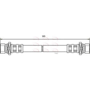 Apec Brake Hydraulic Hose Line Rear fits Honda Civic VII 2000-2005 1.4 1.6 1.7