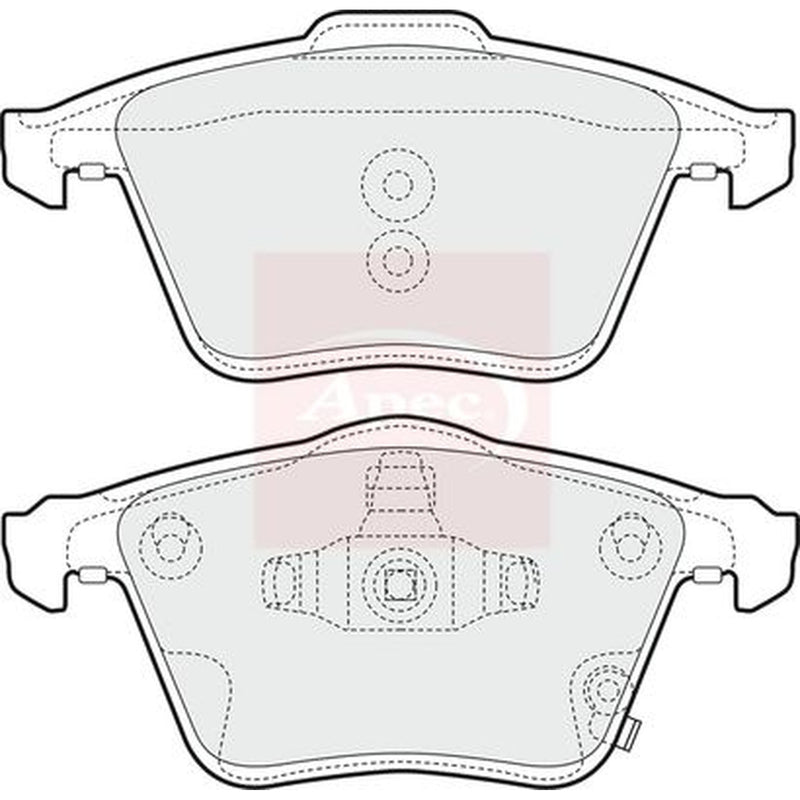 Apec Front Brake Pad Set fits Mazda 6 2005-2007 2.3