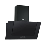 Baridi Angled Chimney Cooker Hood with Carbon Filters & LED Lamp - Black Glass Baridi - Dynamic Drive
