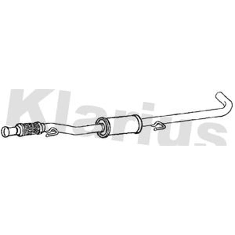 Klarius Box With Centre Pipe Centre fits Nissan Micra V 2016 on 1.0