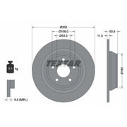 Textar 2 x Solid Rear Brake Discs 92268703-x2