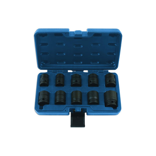 Laser Impact Socket Set 1/2"D 10pc 7609 Laser - Dynamic Drive