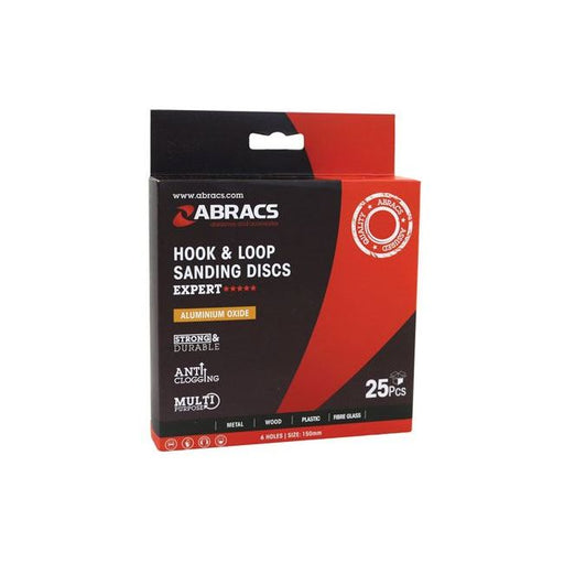 Connect Abracs Hook & Loop Sanding Discs 150mm x P120 25pc 32227 Tool Connection - Dynamic Drive