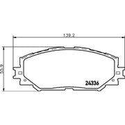 DON Front Brake Pad Set fits Subaru Trezia 2011 on 1.3 1.4