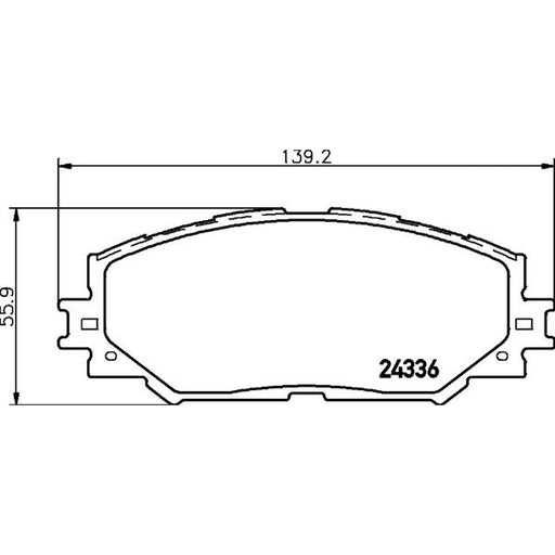 DON Front Brake Pad Set fits Subaru Trezia 2011 on 1.3 1.4