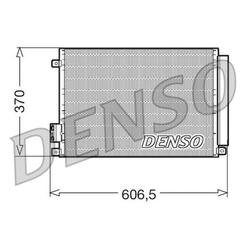 Denso Air Conditioning Condenser fits Abarth 500 / 595 / 695 2008 on 1.4